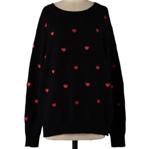 WOMEN’S BLACK/RED CONFETTI HEART